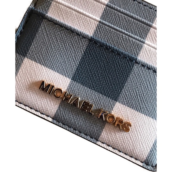 Michael Kors Plaid Card Case - Picture 2 of 4